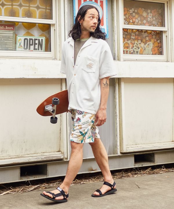 フォンリーメンズハーフパンツ【SURF&Palms】(NAVY): 『Kahiko(カヒコ)』公式通販