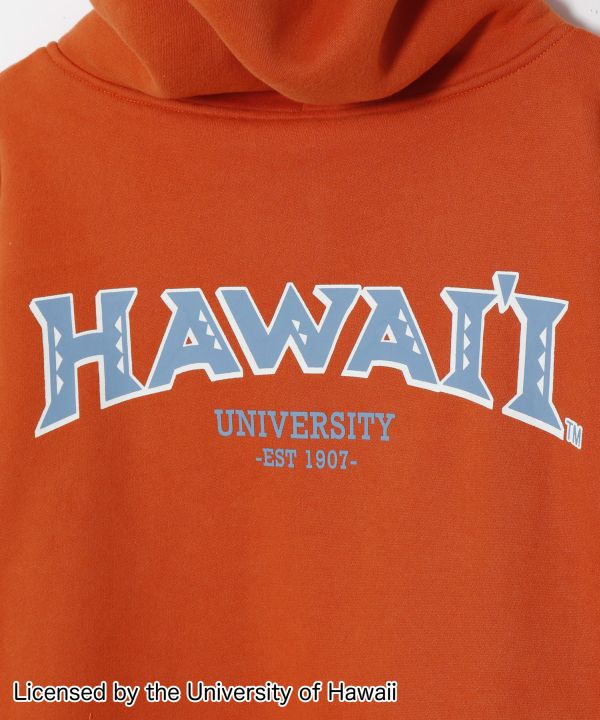 起毛メンズＺＩＰパーカー【University of Hawaii】(WHITE): 『Kahiko