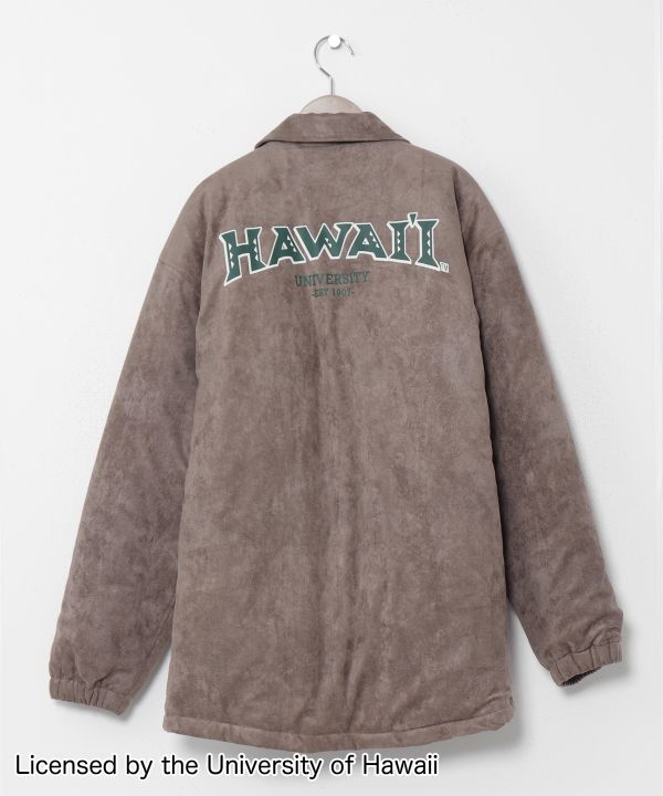 スウェードメンズジャケット【University of Hawaii】(CHARCOAL